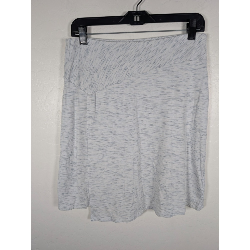 Columbia Skirt Womens‎ Med Gray Striped Stretch Pull On Elastic Waist Athleisure